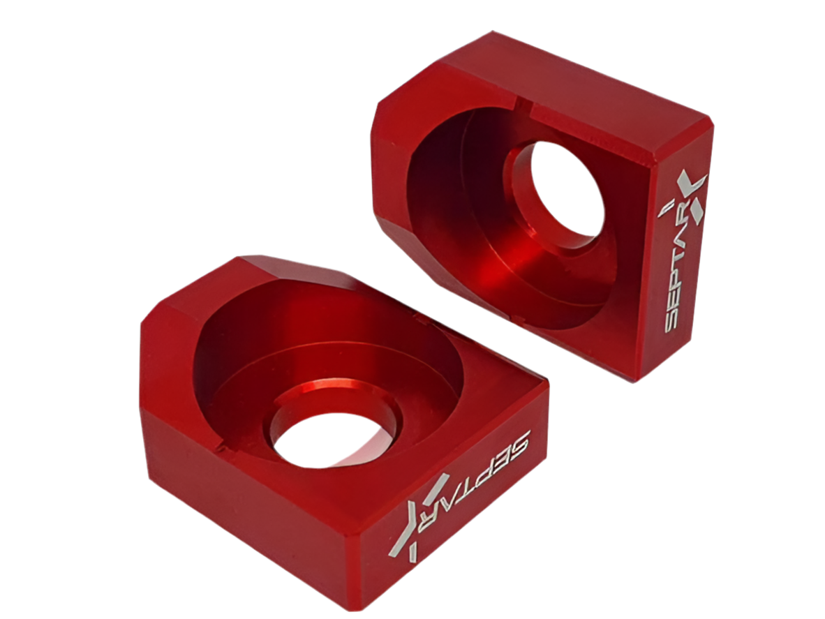 CHAIN TENSION PLATE - SEPTAR RED ANODIZE - TALARIA STING / XXX