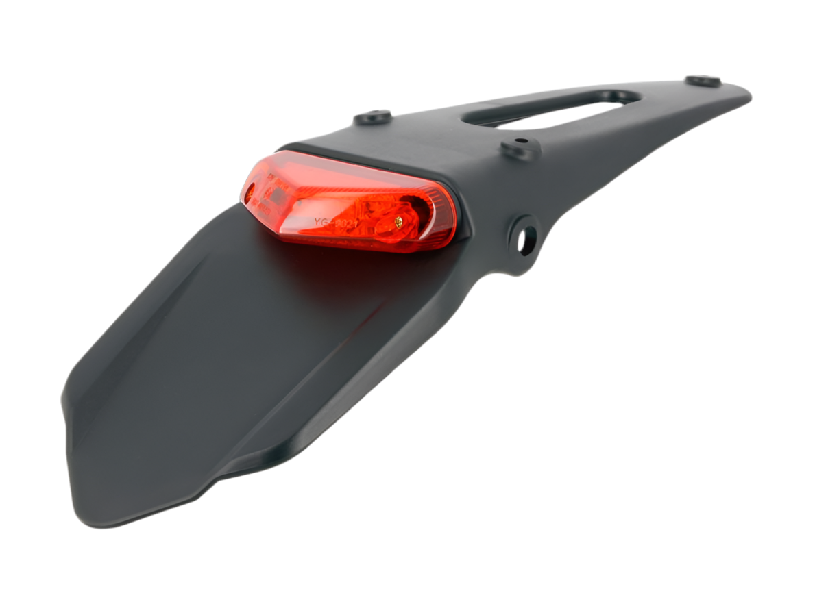 License plate holder with mud flap and approved LED lights