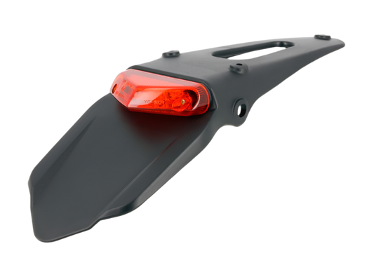 License plate holder with mud flap and approved LED lights