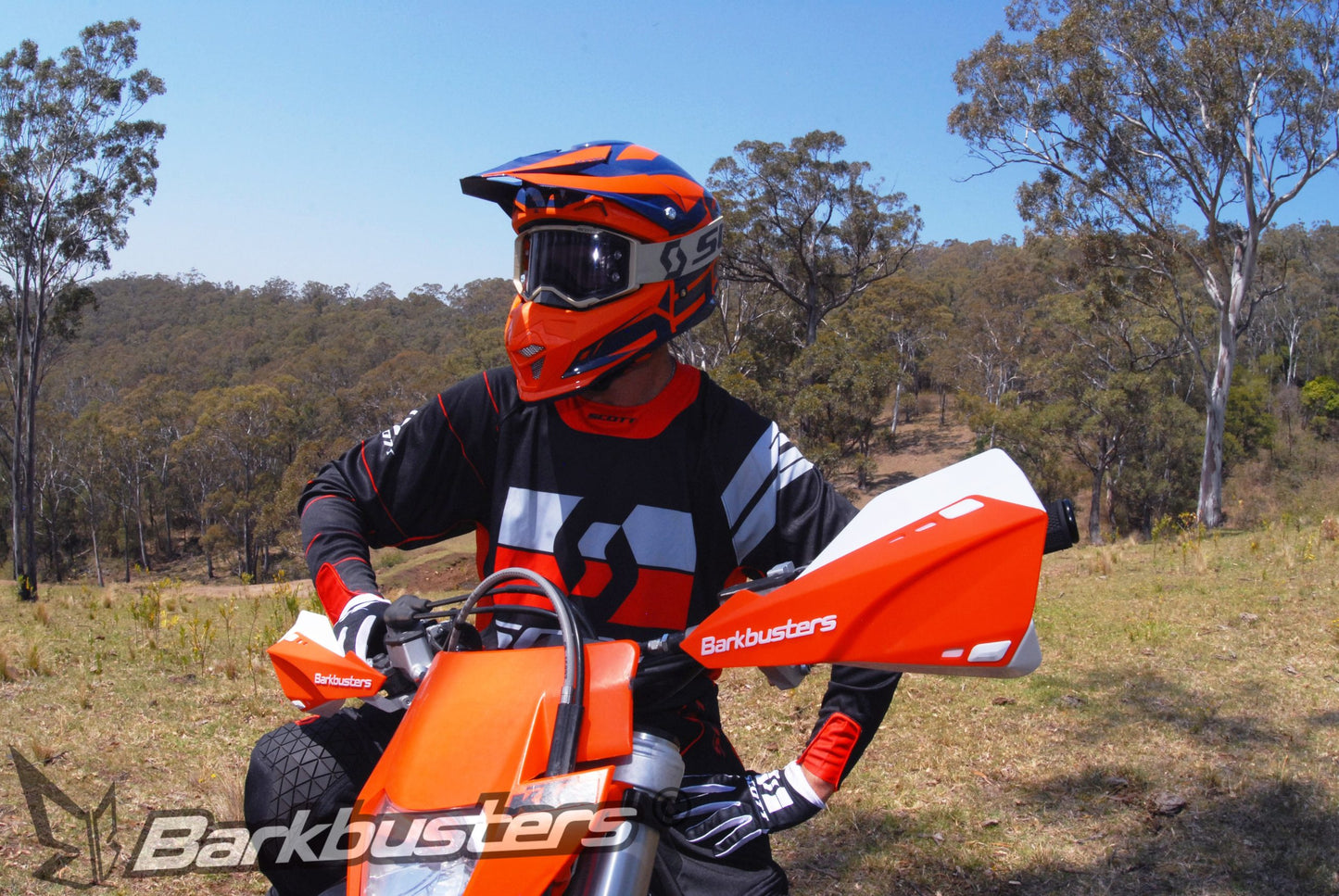 BARKBUSTERS Handguards + Extensions - Orange / White