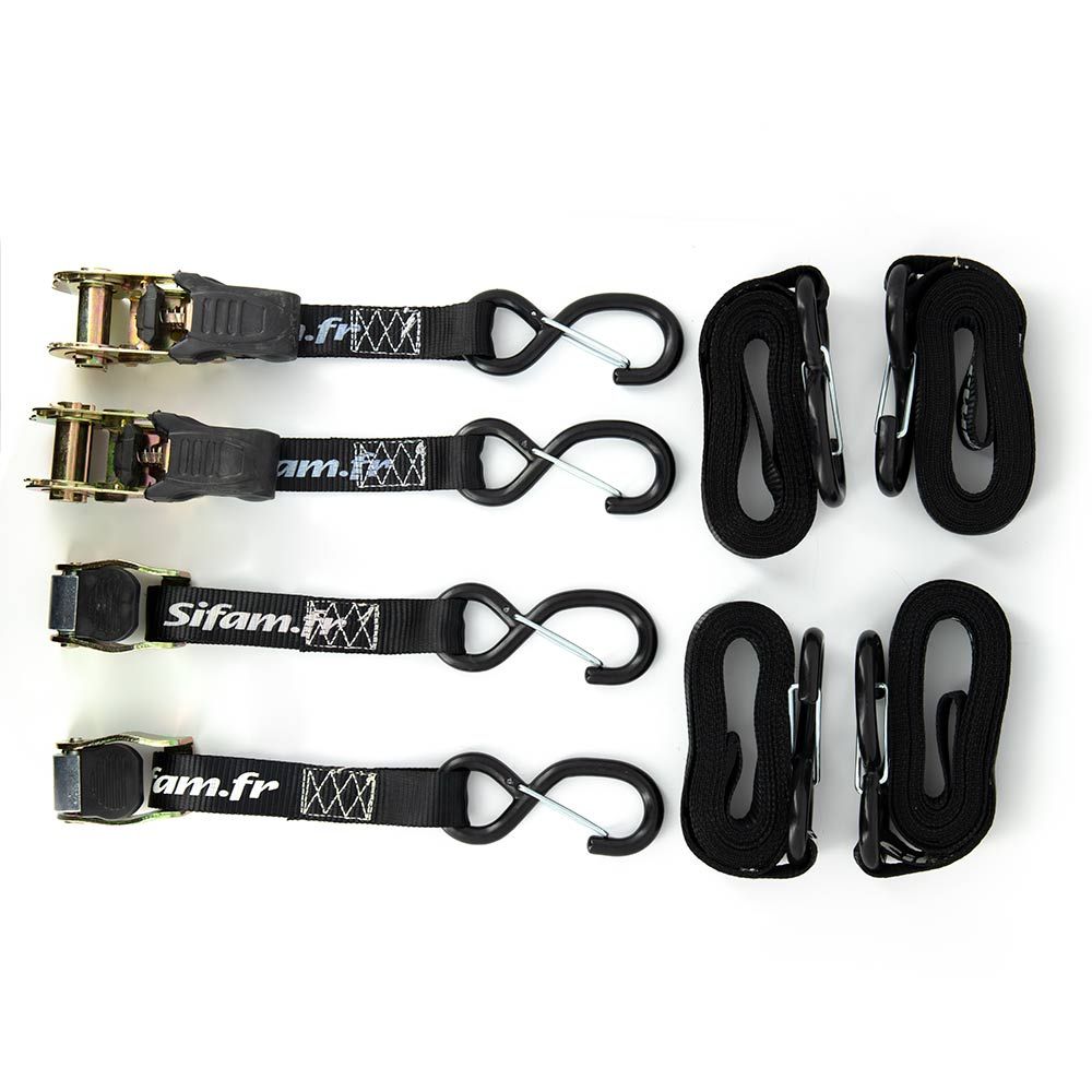 Box of 10 Straps 4 Hook and Ratchet Straps 6 Hook Tensioners