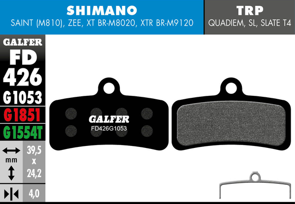 Galfer Black brake pad - GENUINE (Talaria / Sur Ron)