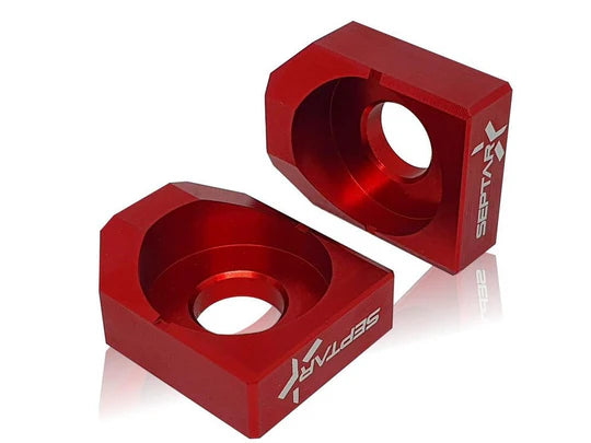 CHAIN TENSION PLATE - SEPTAR RED ANODIZE - TALARIA STING / XXX