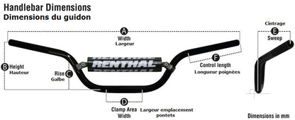 Guidon RENTHAL Fatbar 609 RC High pour SURRON ULTRABEE