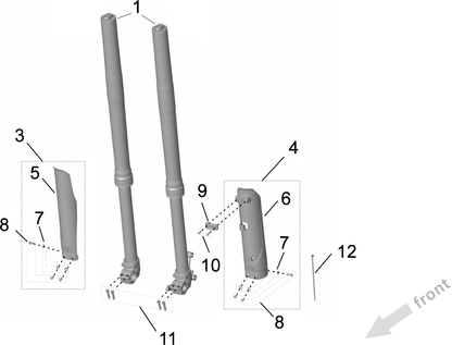 Jeu de tubes de fourche - Fourche KKE SUR-RON Ultra Bee Enduro ORIGINE