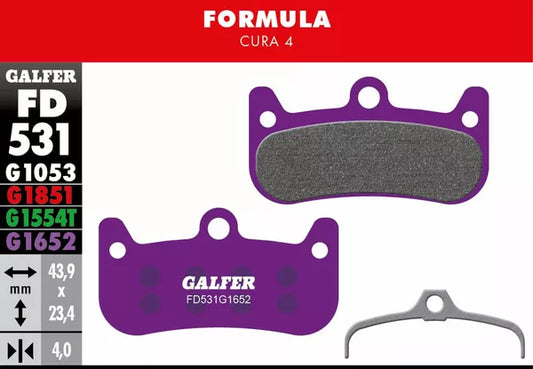 Plaquettes de frein - GALFER VIOLET - FORMULA CURA 4