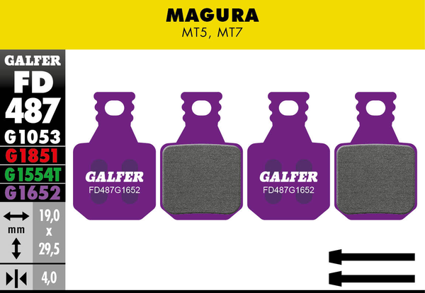 Plaquette de frein Galfer Ebike violette - Magura MT-5 MT-7